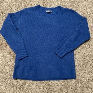 LOFT Blue Ribbed Knit Sweater